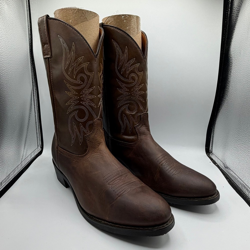 Laredo Mens 4242 London Brown Leather Western Cowboy Boots Size 13D